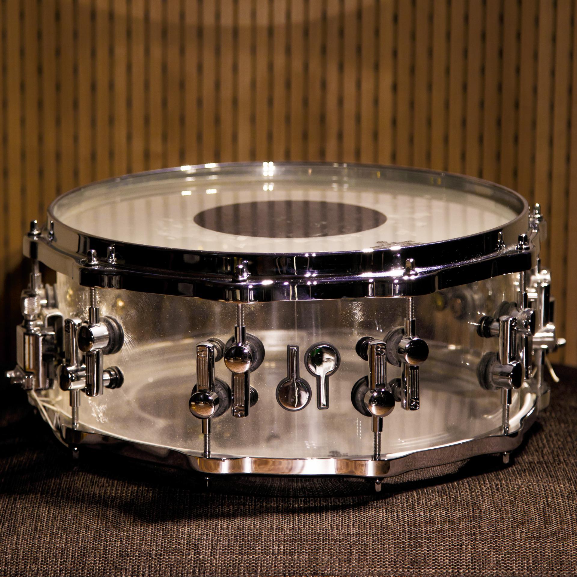 14" x 6" Sonor SQ2 X-Ray Acrylic Single Lugs Chrome Hardware Snare