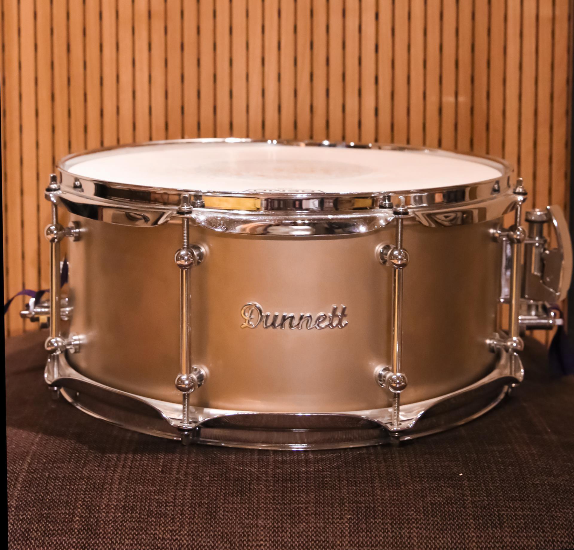 14" x 6.5" Dunnett Classic Titanium Snare Drum - Raw Finish (6514TI-R-LAURINDA)